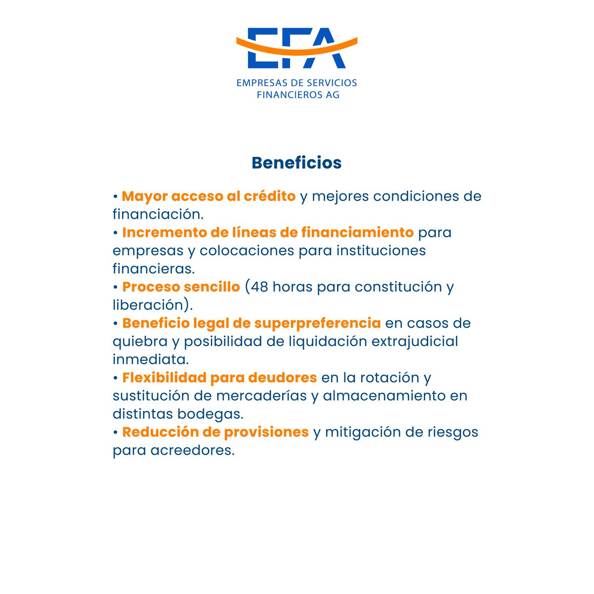AsocEFA's tweet photo. ¡Descubre cómo el warrant puede potenciar el crecimiento de tu negocio!
En EFA estamos comprometidos con la educación financiera y queremos contarte todo lo que necesitas saber sobre el Warrant y sus beneficios.
Porque juntos es más fácil avanzar.
#juntosesmasfacilavanzar https://t.co/srasnzyrBC