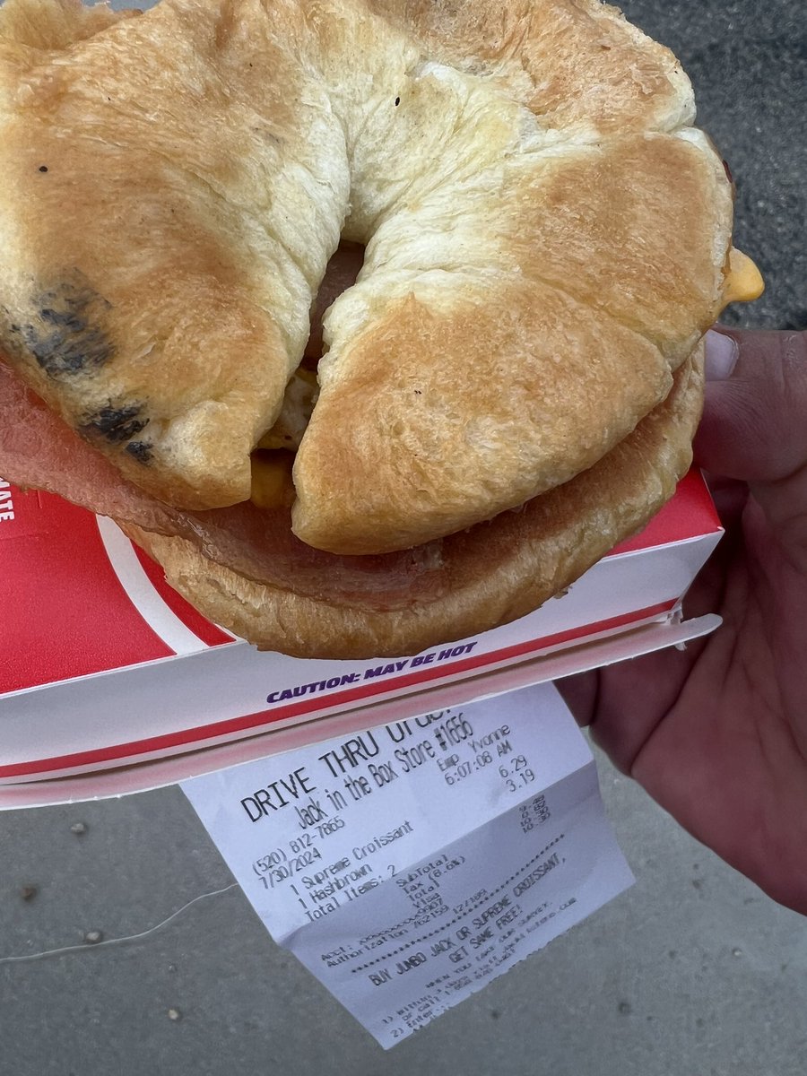 WTH <a href="/JackBox/">Jack in the Box</a> !? 
First my order takes forever while im on the way to work the I happen to look at the bottom and discover this!? Is it mold? Did it hit the floor!?