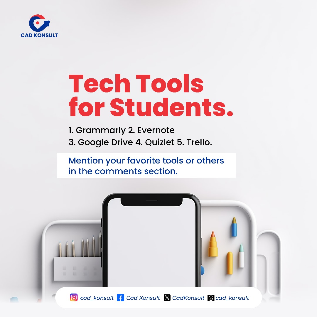 CadKonsult's tweet image. #nigerianstudentsabroad , Power up your study abroad experience! From language apps to campus navigation tools, tech can enhance your journey. 

#EdTech #StudentApps #DigitalLearning  #StudyAbroadLife #studyincanada #studyinaustralia 

Do you love using tech tools while studying?