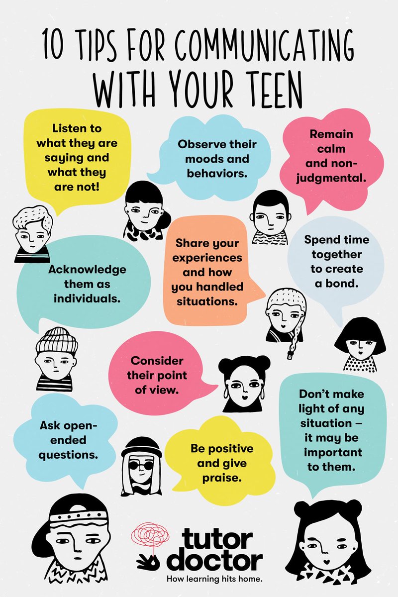 TutorDocGOAT's tweet image. Although our #TeenageYears are some of the most memorable, they are also filled with new challenges and responsibilities. For parents, talking to your teen about #GrowingUp isn&apos;t always easy. Check out these tips to help open lines of communication 👇 #ParentingTips