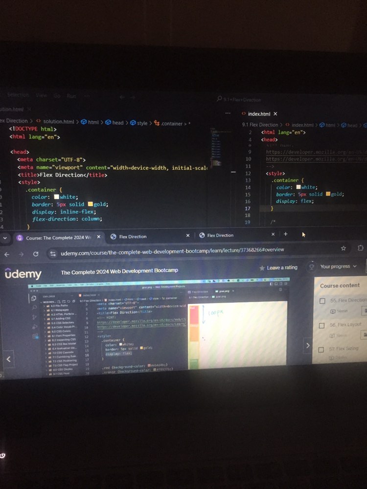 crescentf0real's tweet image. Day 3,4,5 of #100dayscode
Working with flex basis and aligning them in position both in row and columns
If only i would be more challenged on this then i stick to it very well.