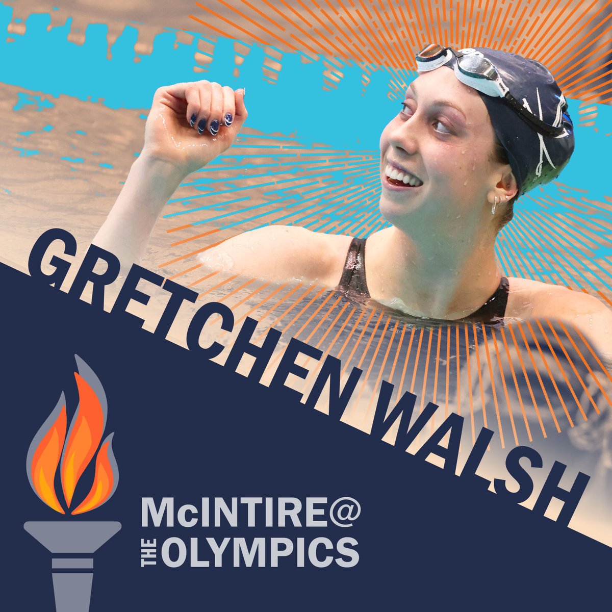 #WAHOOWA! Today beginning at 2:30 p.m., we'll be cheering on incoming UVA student Thomas Heilman (son of #McIntire Professor Carrie Heilman) in the Men's 200m Butterfly. At 3:25 p.m., join us in cheering on #McIntire fourth-year Gretchen Walsh in the Women's 100 Freestyle!