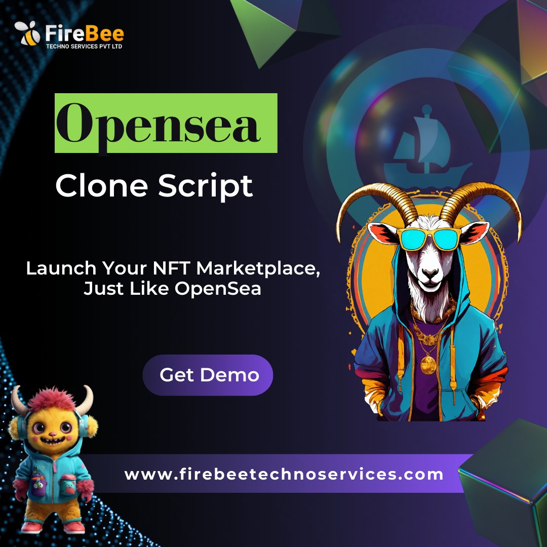 firebeetech's tweet image. We offer an advanced #OpenseaCloneScript customized for creating your own NFT marketplace. This solution empowers you to establish a platform with modern features and customization options.
To Know More: firebeetechnoservices.com/opensea-clone-…