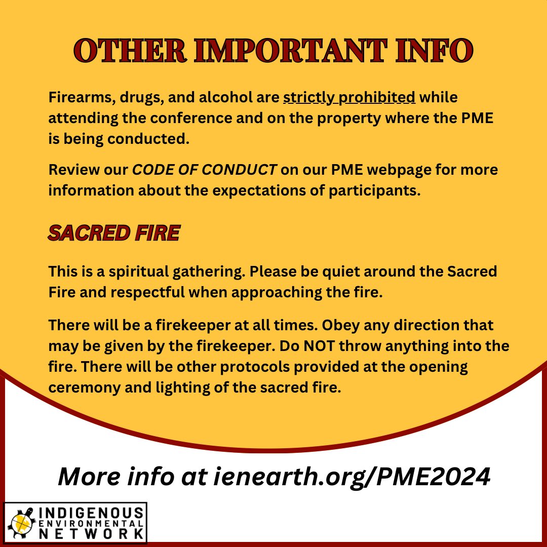 IENearth's tweet image. If you are attending our Protecting Mother Earth Conference please take a moment to review these final reminders before you arrive. We look forward to seeing many of you at the Qualla Boundary in Cherokee, North Carolina, home of the Eastern Band of Cherokee! #PME2024