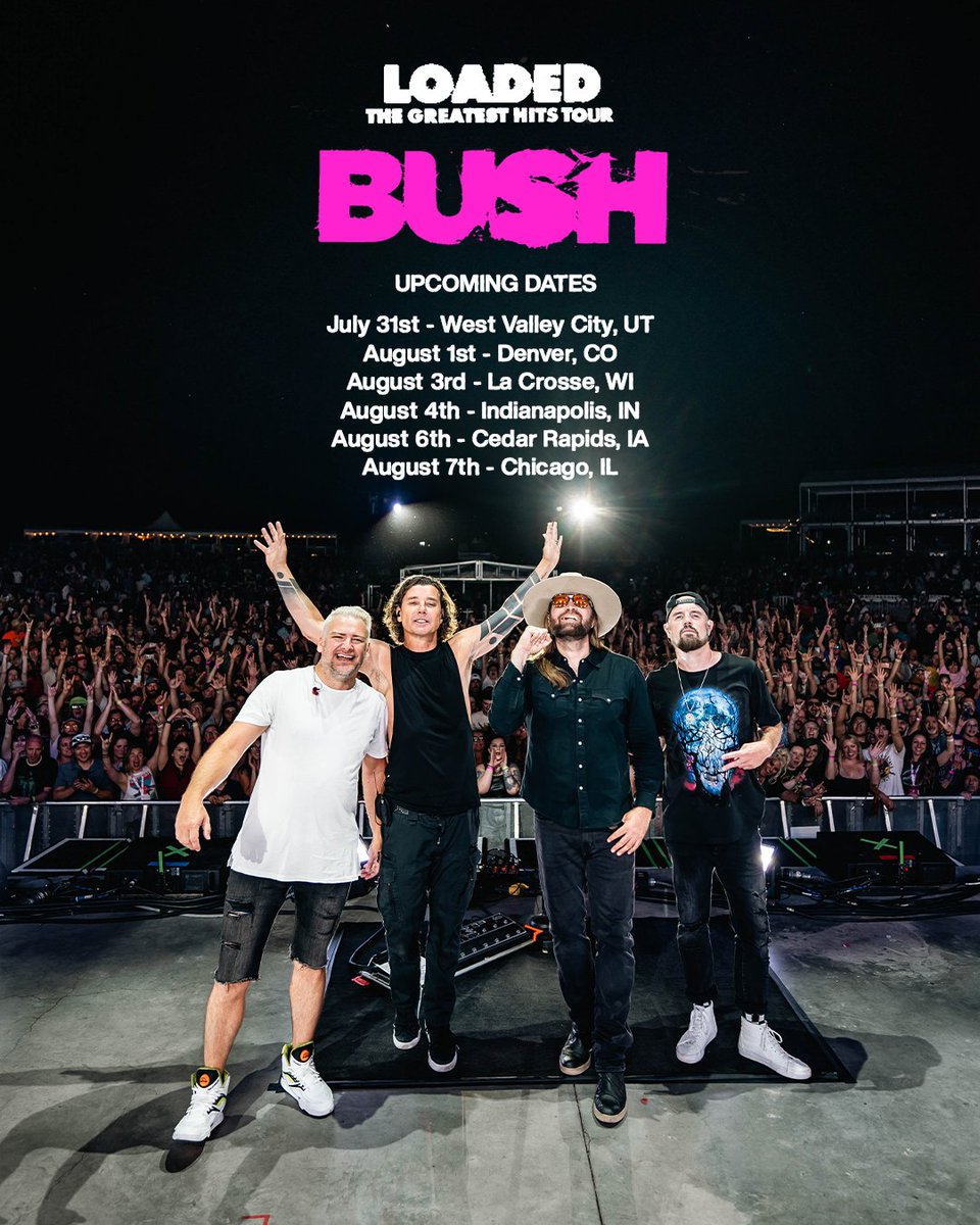 bushofficial's tweet image. We&apos;re only just getting started! Drop your favorite songs off #LOADED The Greatest Hits in the replies 👇