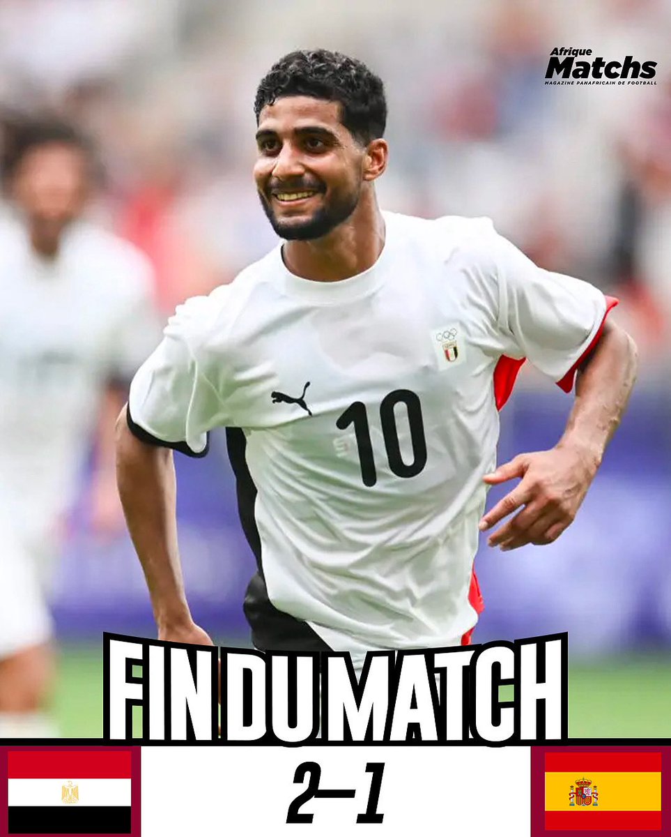 afriquematchs's tweet photo. L'Égypte valide son ticket pour les quarts de finale des JO Paris 2024 ! Bravo aux Pharaons pour leur superbe performance dans le groupe de l'Espagne. 

#afriquematchs #egyptefoot #jeuxolympiquesparis2024 https://t.co/apKLIJ72cC