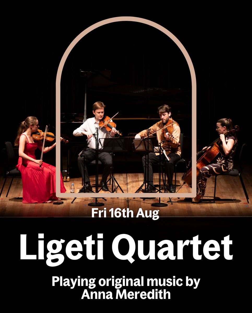 Ligeti Quartet (@ligetiquartet) on Twitter photo We’re bringing our <a href="/AnnaHMeredith/">Anna Meredith</a> album to Edinburgh!
It’ll be our first time performing these works in Scotland and we can’t wait 🏴
Friday August 16th at <a href="/queens_hall/">The Queen's Hall</a> 8:30pm
Tickets and info - thequeenshall.net/whats-on/liget… We’re bringing our <a href="/AnnaHMeredith/">Anna Meredith</a> album to Edinburgh!
It’ll be our first time performing these works in Scotland and we can’t wait 🏴
Friday August 16th at <a href="/queens_hall/">The Queen's Hall</a> 8:30pm
Tickets and info - thequeenshall.net/whats-on/liget…
