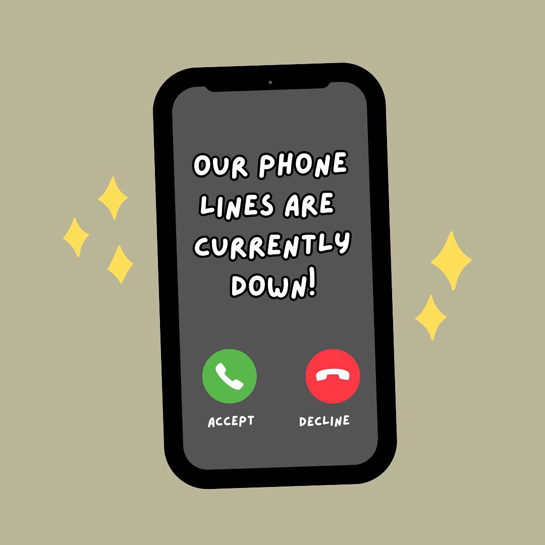 📞❌ OUR PHONE LINES ARE CURRENTLY DOWN 

Please contact us on our WhatsApp number temporarily - 07448596225 📲

Sorry for any inconvenience!