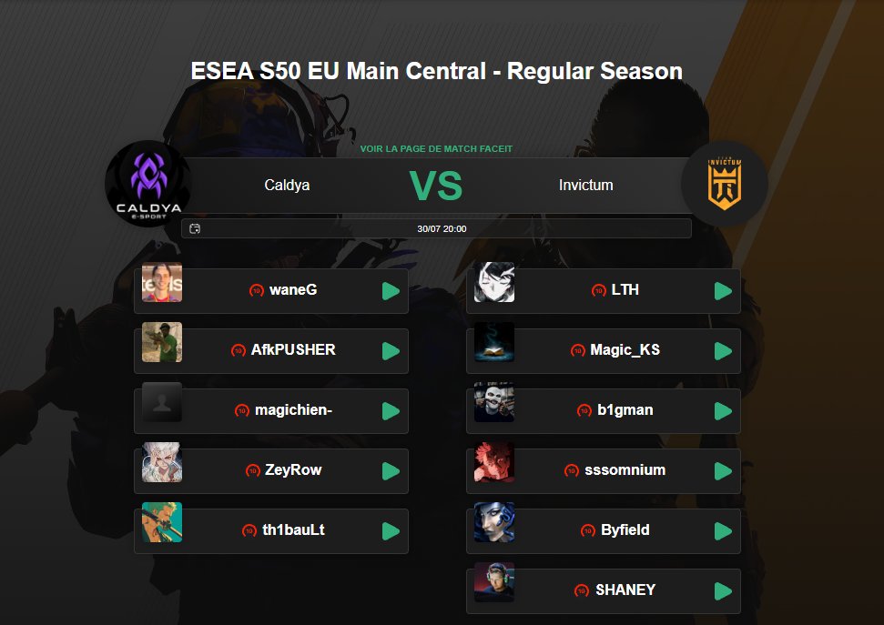 CaldyaEsport's tweet photo. 🏆 ESEA MAIN CS2
Buff gagnant de LAN ?
🆚 @invictumgg
🕐 20:00
📺 ttv/fantiin
🎙️ @VSFantin
#CALWIN💜 https://t.co/4iA6KDiElE