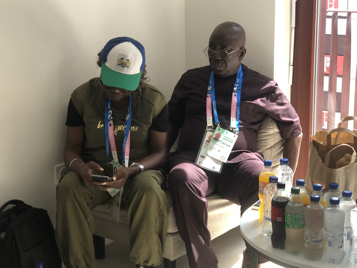 morrisjr88's tweet photo. #UpdatefromParis:#MinisterofSports, Madam James-Teima, @NSASierraLeone, Executive Director, @saffaAbdulai, @OlympicLeone, President #PrinceVSualley, his Secretary General, #JosephNyande, and others made an official visit to the athletes at the #GamesVillage in @Paris2024 https://t.co/CkplOFrOdk