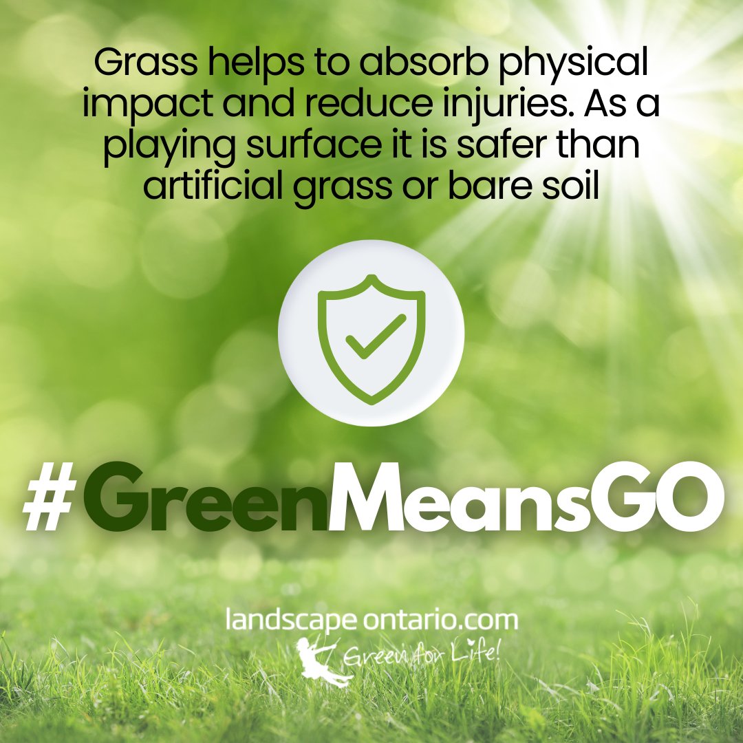 Properly maintained grass sports fields lower the risk of twisting and impact injuries!  #LawnScience #GreenMeansGo (Check out the Lawn.Science website for resources like this)