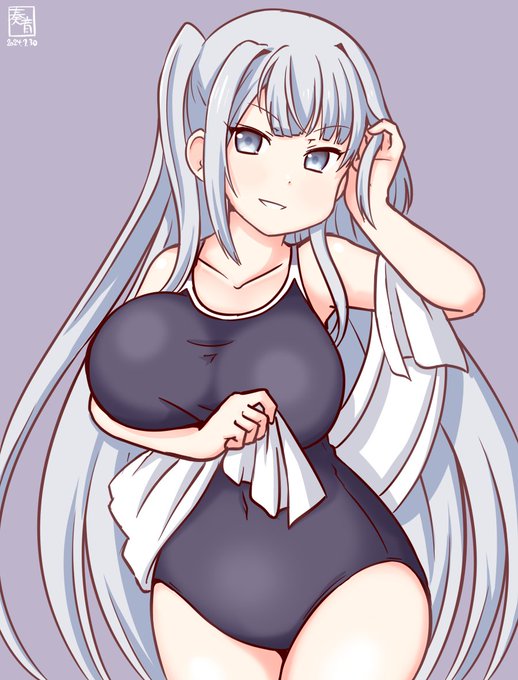 「食後は、体を動かさないと。
 余計なバルジがついて速力を落とすわけにはいかん」

#艦これ版真剣お絵描き60分一本勝負_20240730
#冬月 