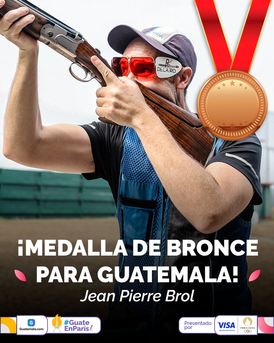 guatemala_com's tweet photo. ¡MEDALLA OLÍMPICA PARA GUATEMALA! 🥉 Jean Pierre Brol nos regaló la alegría de ganar una medalla de bronce en los Juegos Olímpicos de París. 🥹❤️ El corazón se nos llena de orgullo y no nos queda más que agradecerle por poner en lo más alto el nombre de nuestro hermoso país. 🇬🇹🌟 https://t.co/w7Rf5RUvPk