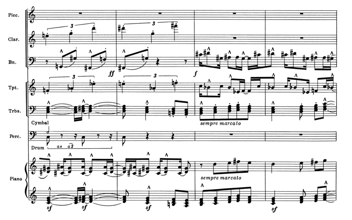 cliffcrego's tweet image. #CharlesIves SCHERZO “Over the Pavements” (1906-1913) score  [2Mb] picture-poems.com/pdfs/ives_over…

Ives was our last great #Transcendentalist.
He’s also one of our greatest composers.
And yet, I do not know a single musician
who has assimilated the movement
notated brilliantly below…