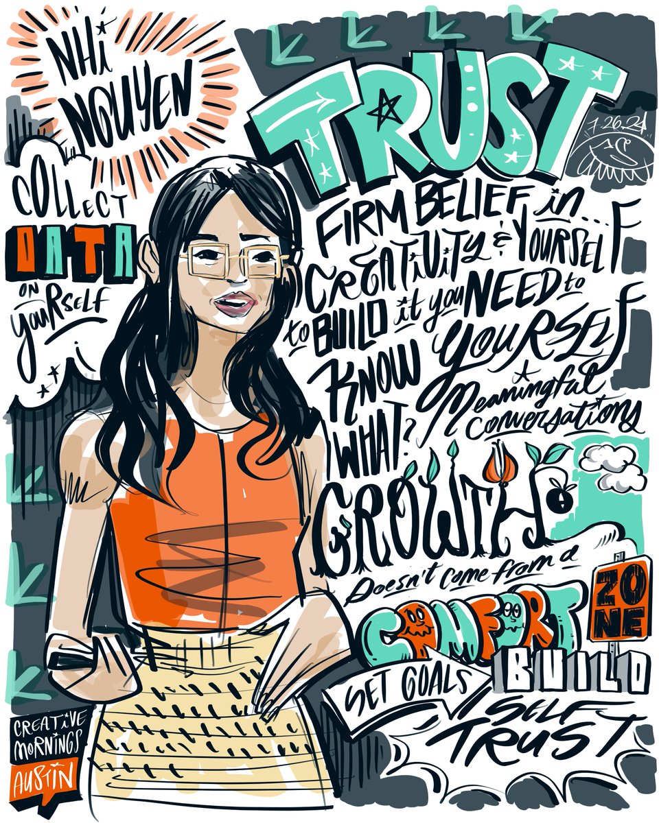 amirocks's tweet image. &quot;Growth doesn&apos;t come from a comfort zone.&quot; Designer Chi Nguyen on &quot;Trust&quot; last Friday @CM_Austin @sxsw  center. Music @thebrosfresh! Hosted @BrandWriter, manifesto @ivaz, espresso shots #KeepCalmAndCodeOn , Creative Nature Retreat + the CTXUBP patreon.com/CTXUBP
#cmatx #art