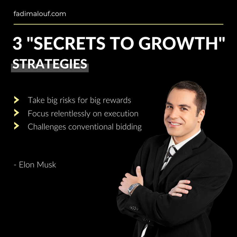 🚀 Elon Musk's approach to success involves pushing boundaries, embracing risk, executing flawlessly, and disrupting industries.

What other strategies do you think can drive exponential growth in business?

#InvestingWisdom #FinancialSuccess #WealthBuilding