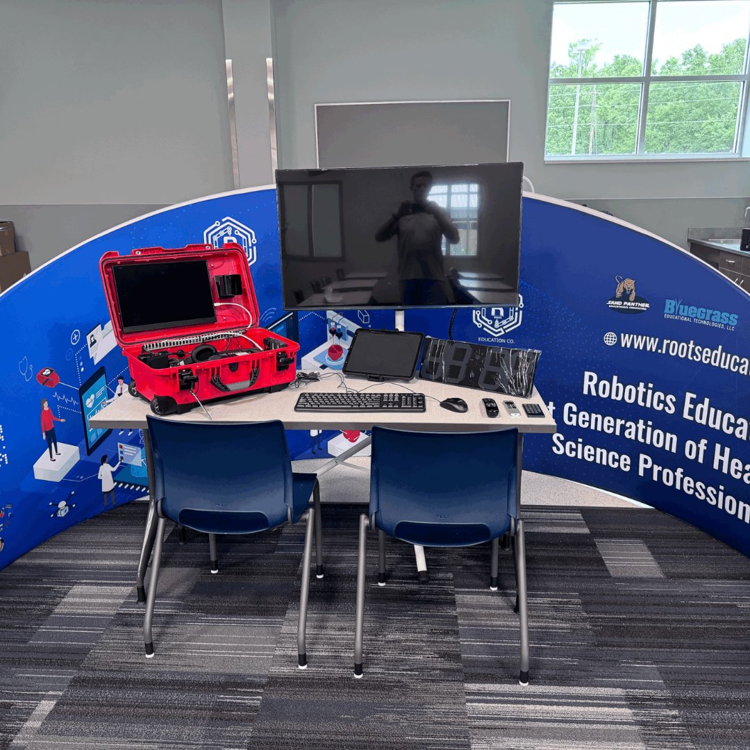 BluegrassET's tweet photo. Bluegrass is proud to have partnered with ROOTS Education Co. to install their one-of-a-kind RAM (Robotic Assisted Medicine) unit in Wakulla County Schools. This is just one of the many ways that we show our dedication to the future of health science training! https://t.co/SWVyNSZQa7
