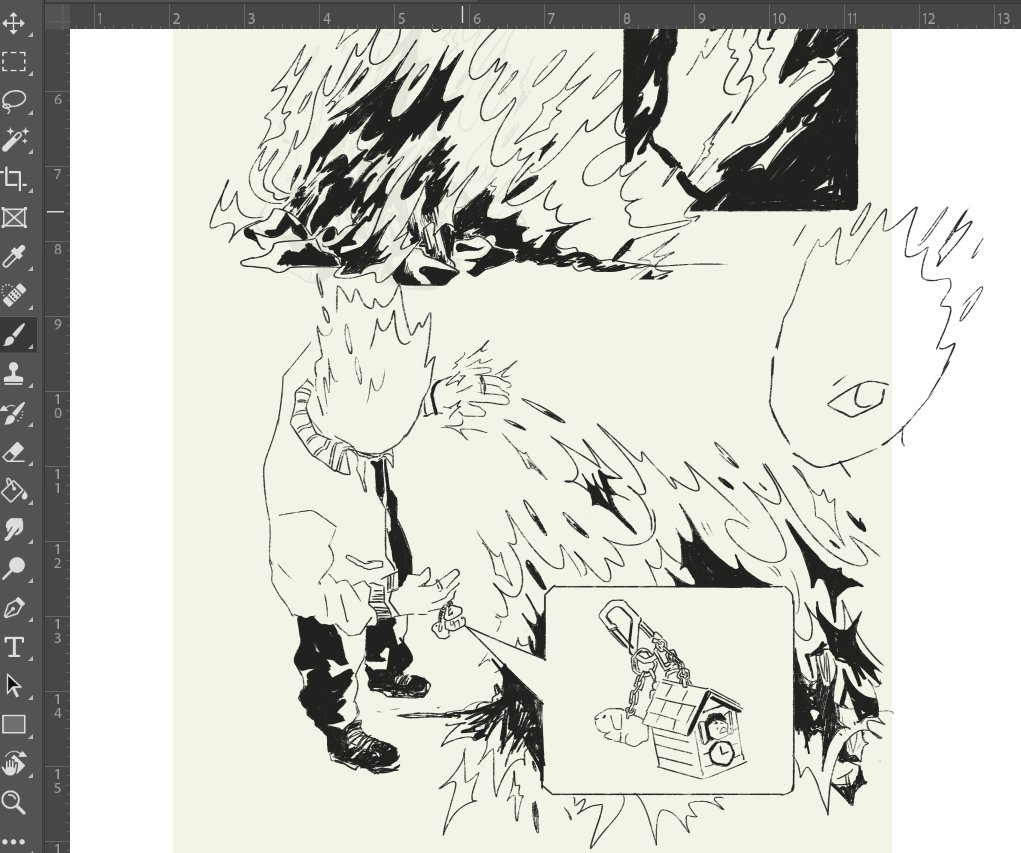 been busy! small wip peek for the comic im working on for @SBComicsFair !! 