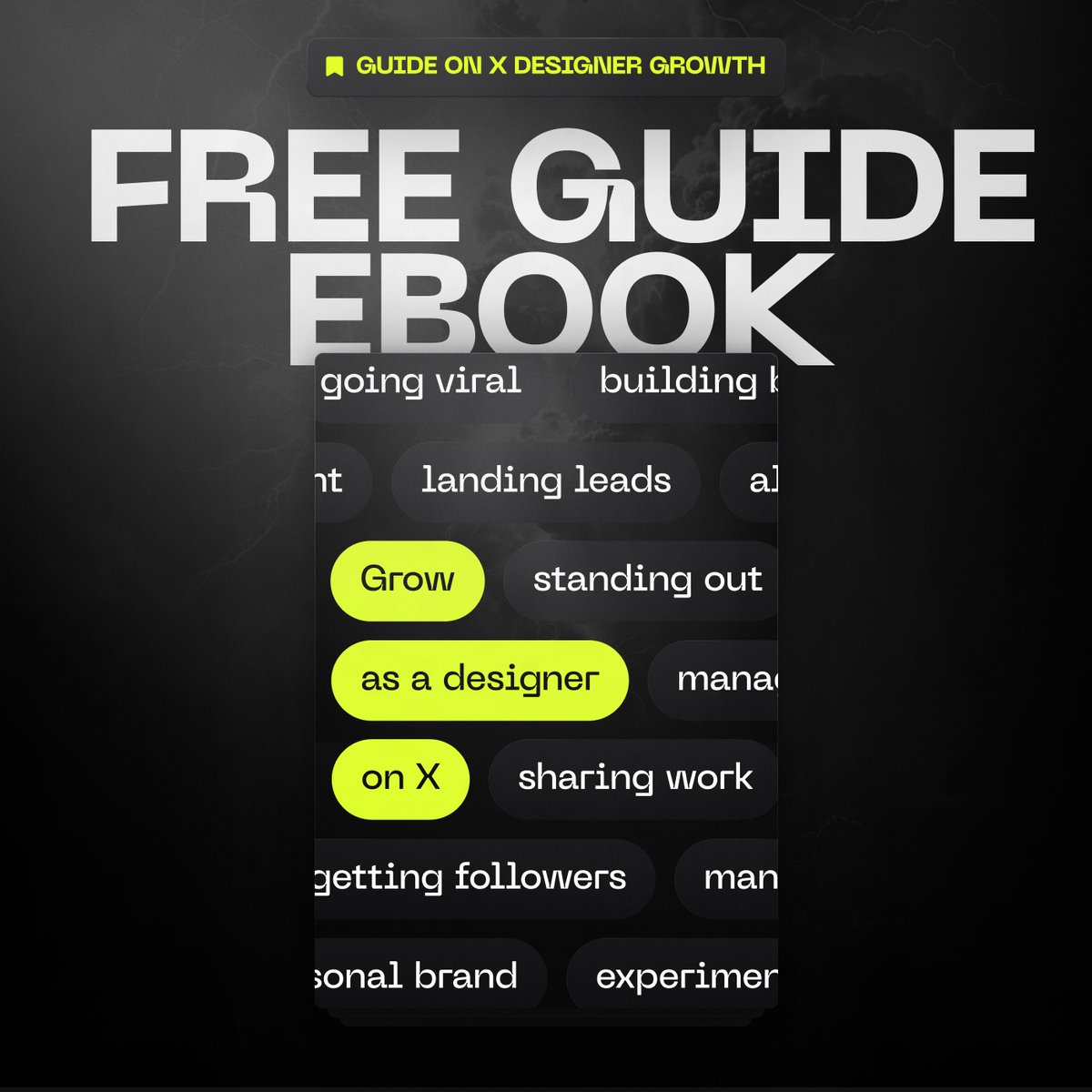 Okay, it's out!

Free guide on growth on X for designers.
30 pages of everything I learned in 6 months.

I posted every day and learned every day &amp; condensed everything in this guide.

Bookmark to save it!

To get it:
1. Open this post and download it.
2. [Optional] Like this