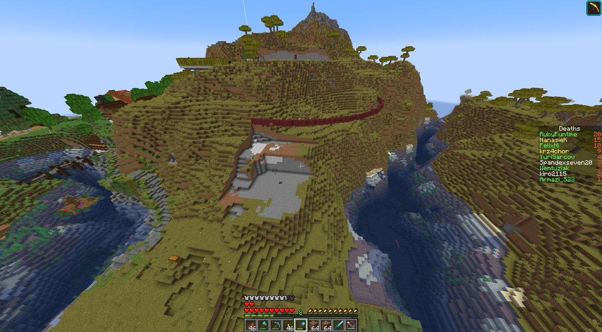 KuStarBush's tweet image. before vs after
what i did on my stream today in an hour #minecraft