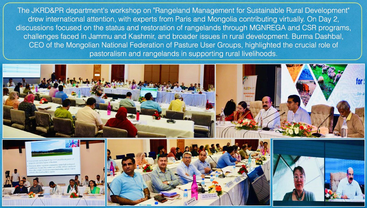 listenshahid's tweet photo. Rangelands account for 40% of global land area, support 1 billion people with essential resources &amp; contribute $100 billion to world economy. Our workshop on “Rangeland Management for Sustainable Rural Development” discussed policy initiatives aligned with IYRP. https://t.co/bkVwY1310l