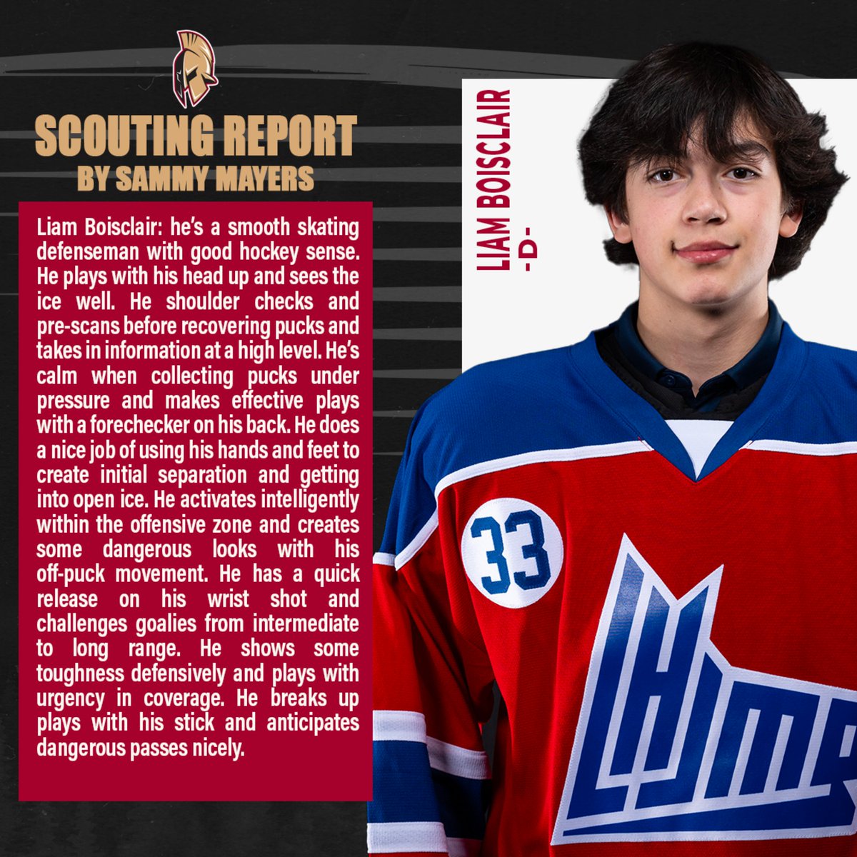 ABTitan's tweet photo. Scouting report by Sammy Mayers! | Rapport du recruteur par Sammy Mayers !✏️🗒🏒
Round 10 - Pick 171 | Ronde 10 - choix 171: Liam Boisclair
#gotitango #Titanfamily #scoutingreport #familletitan #rapportrecruteur https://t.co/0mgGy0fxn0
