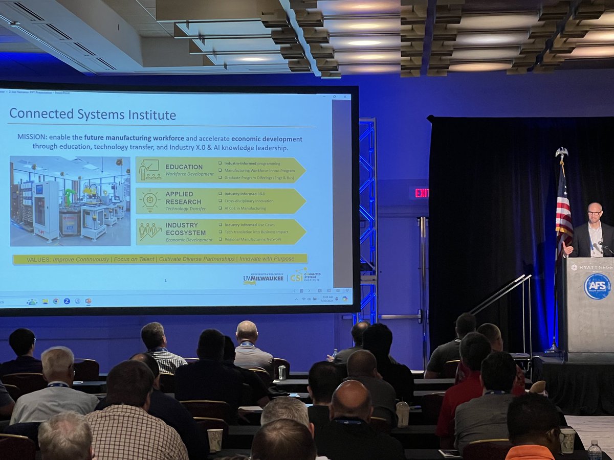 Connected systems is the topic at ⁦<a href="/AmerFoundrySoc/">American Foundry Society</a>⁩ Foundry Industry 4.0 Conference
