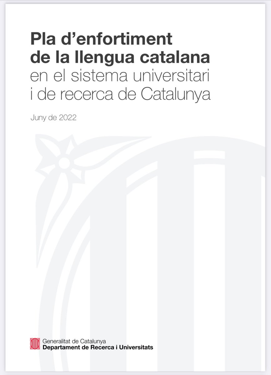 El Pla d’enfortiment de la llengua catalana en el sistema universitari i de recerca definitivament enterrat en aquest acord PSOE-ERC. 

Immensament trista i immensament compromesa en seguir lluitant. 

recercaiuniversitats.gencat.cat/web/.content/1…