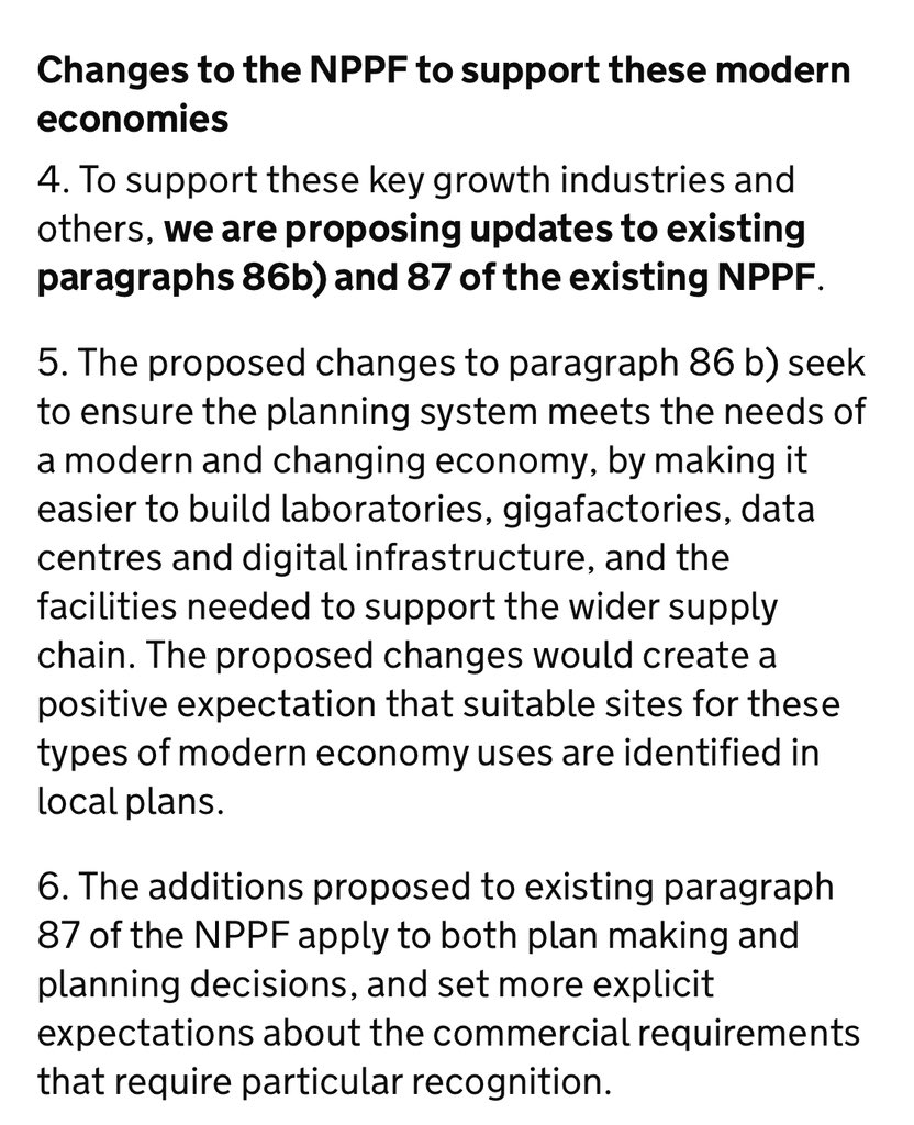 martinrsmith's tweet photo. UK Govt proposing changes to planning rules to make it easier to build laboratories, data centres and digital infrastructure - to support a modern economy

Consultation also asks for views on allowing these to be classed as Nationally Significant Infrastructure Projects (NSIPs) https://t.co/jj9Icg674p