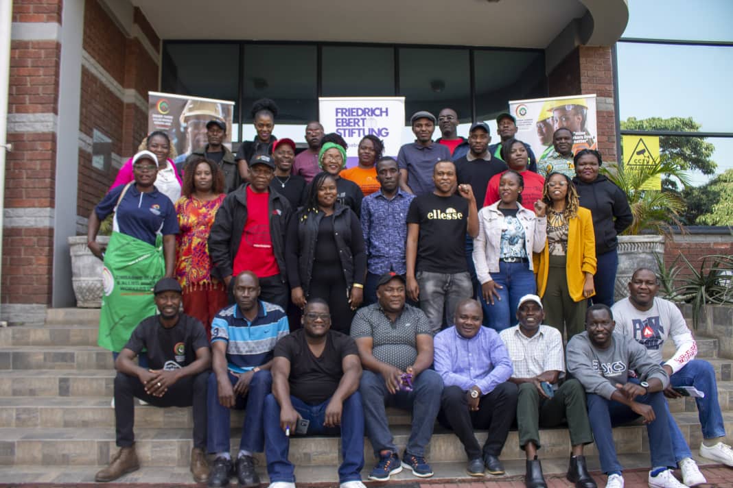 ZimdiamondW's tweet photo. The strategic meeting  in collaboration with the Friedrich Ebert Stiftung (FES) in Harare from July 25-26 August 2024, Thru reflective discussions, participants were able to assess past initiatives and leading to the refinement of the union's Vision, Mission, and Values statement https://t.co/XsJ4AbZznN