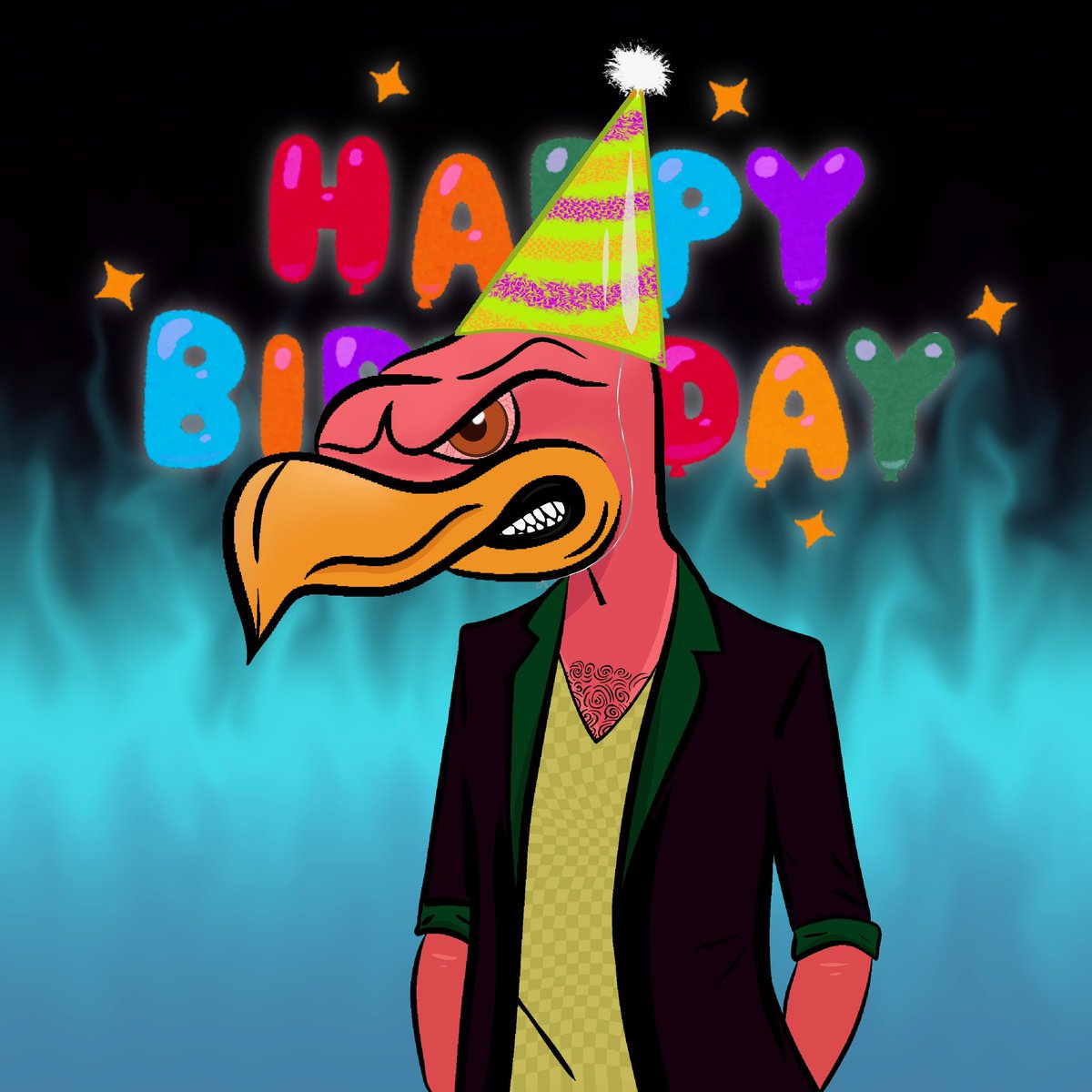 wompcrew's tweet photo. Khaaa! Big Happy Birthday 🎉@VultureAlgo Show the king of Womp some love! 💜🤠
Art by @felseles
#Algorand #Womp $KHAAA https://t.co/anrI1Ugw0I
