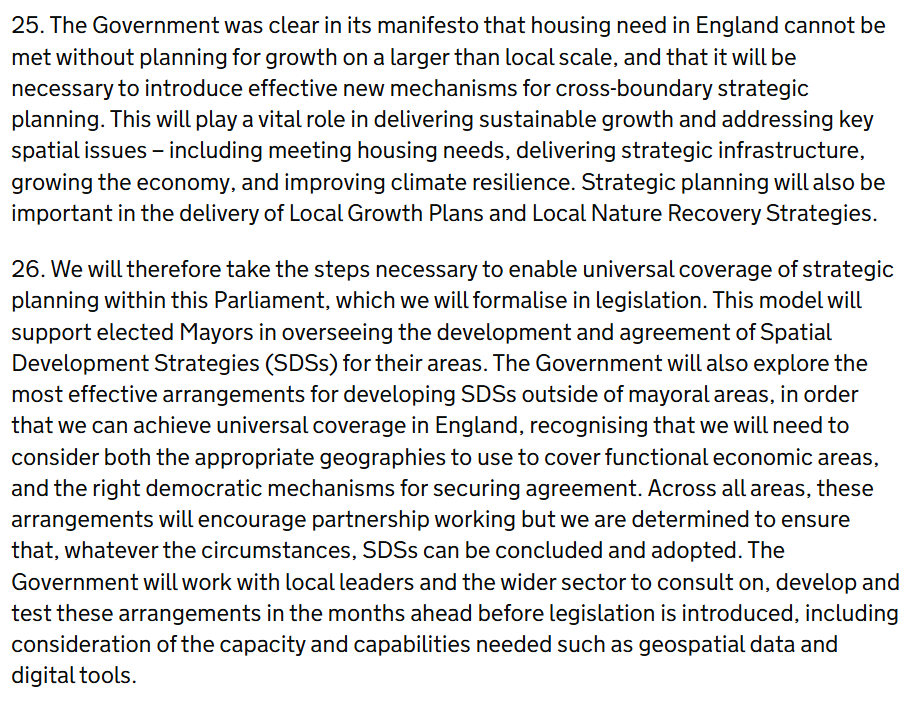 RSBenwell's tweet photo. Nature's often seen as a problem to sidestep in planning.

A shift to strategic planning signaled by @AngelaRayner could help *if* it recognises healthy ecosystems as Critical Natural Infrastructure that warrant investment &amp; space

#30x30 &amp; #LNRSs must be core to strategic plans https://t.co/77e1HSvH5e