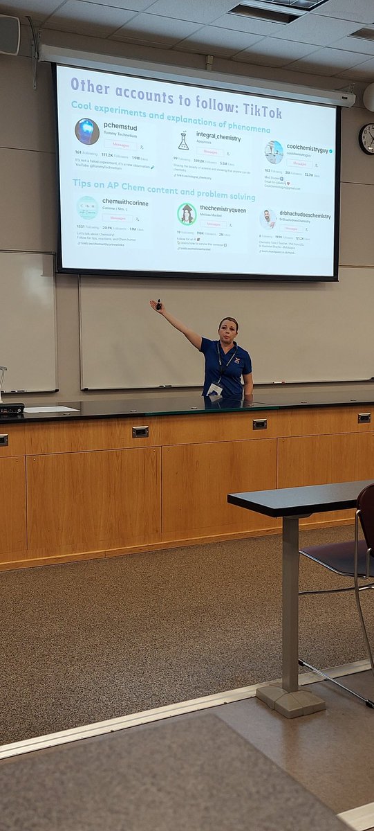 Learning from the Chem #TikTok master <a href="/ReitzChemistry/">Nora Walsh</a>! Great ideas to meet where students are at on social media. #BCCE2024