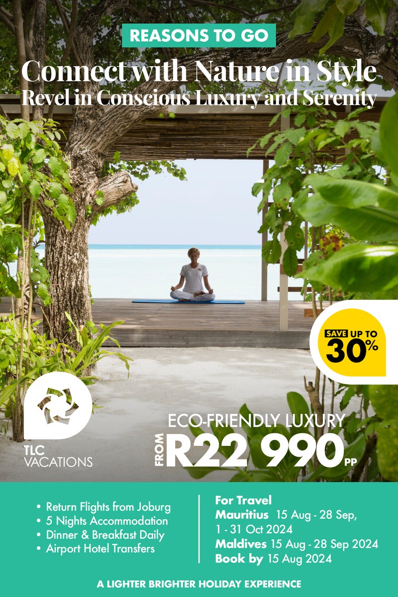 tlc_vacations's tweet photo. 🌍✨ Join us in making a positive impact! Your dream vacation awaits, where luxury meets sustainability. Let's travel responsibly and embrace the beauty of our world, one conscious choice at a time. 🌿✈️
#tlcvacations #luxresorts #iwant2fothere #SustainableTravel https://t.co/S6aMR90yG3