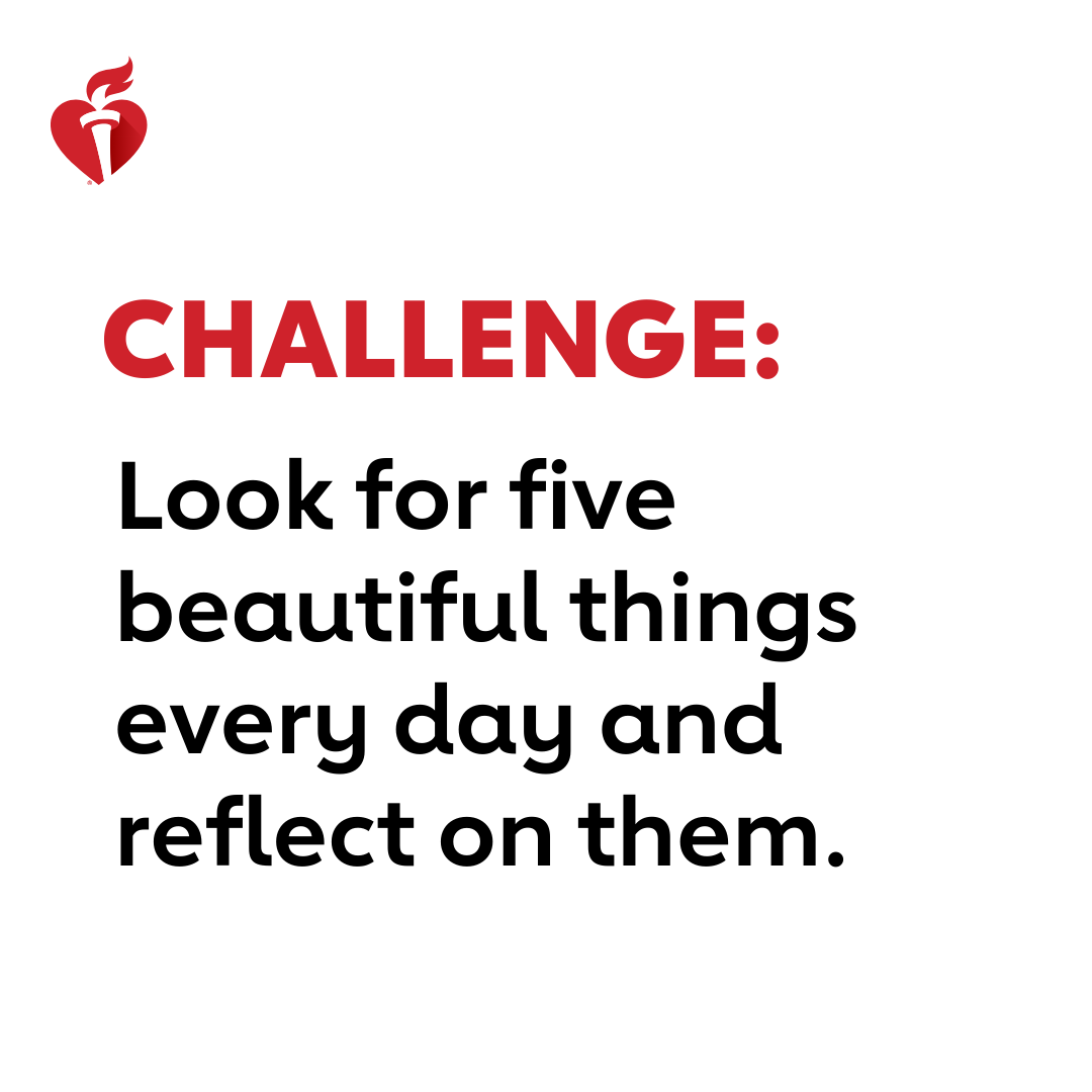 American_Heart's tweet photo. Beauty can be found in the most unlikely places.
Taking time each day to look for beauty & be grateful for it can have a powerful effect on health & well-being.
Practicing #gratitude can improve sleep & immunity, & can decrease depression, anxiety, chronic pain & disease. https://t.co/ArDa9nwoFy