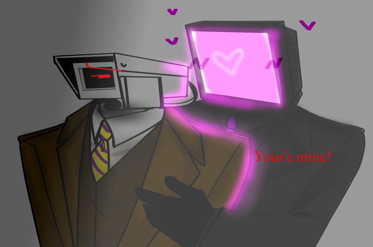 Your'e mine! 
#SKIBIDITOILETfanart #Tvman #Simpcameraman
