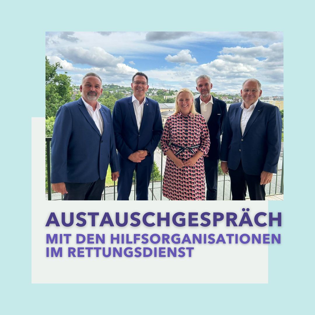 Anstehende Herausforderungen gemeinsam anpacken. Zuverlässigkeit und hohe Qualität auch in Zukunft nur gemeinsam möglich. Ministerin Diana Stolz hat sich mit dem Malteser Hilfsdienst e.V. , dem Johanniter-Unfall-Hilfe e.V., dem <a href="/DrkHessen/">DRK-Landesverband Hessen</a> sowie dem <a href="/AsbHessen/">ASB Hessen</a> ausgetauscht.
