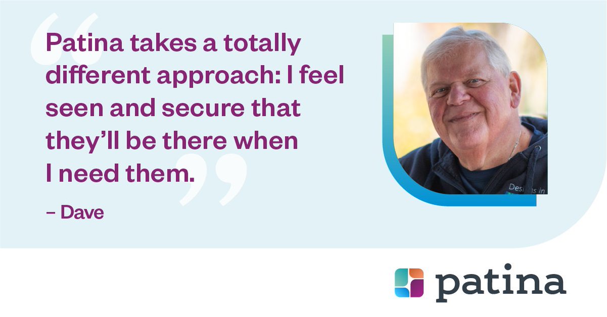 “I feel seen and secure that Patina will be there when I need them.” Patina patient Dave enjoys an active retirement, thanks to our model of comprehensive primary care, which provides care at home or while he’s on the go. Learn about his experience here: bit.ly/4bYwpiw