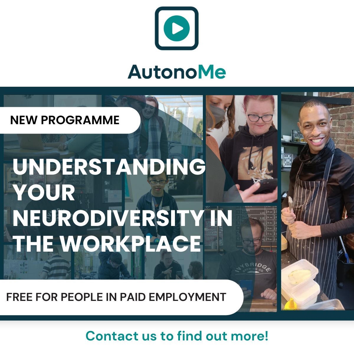 UfiVentures's tweet image. Does your workplace support neurodiversity?

@AutonoMeNews is offering a free programme to help employers and employees better understand #neurodiversity in the workplace

Contact info@autono.me.uk to learn more 💡
#VocTech #HRTech #Neurodiverse