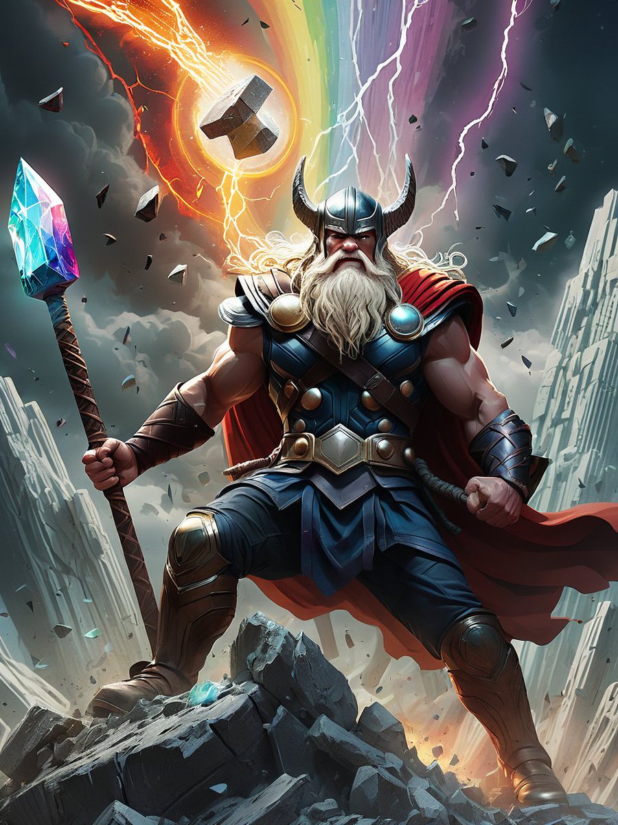 bad_aiart's tweet photo. #superhero #mythology #thor #aiart #trend #vivid https://t.co/o2hjouMpK6