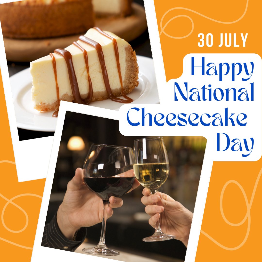 Serving up smiles and sweetness because it's National Cheesecake Day! 🍰✨ Whether it's classic, fruity, or decadently drizzled, let's indulge in the creamy perfection that is cheesecake. Grab a fork and let the celebration begin! 🎉 #CheesecakeDay #SweetTreats