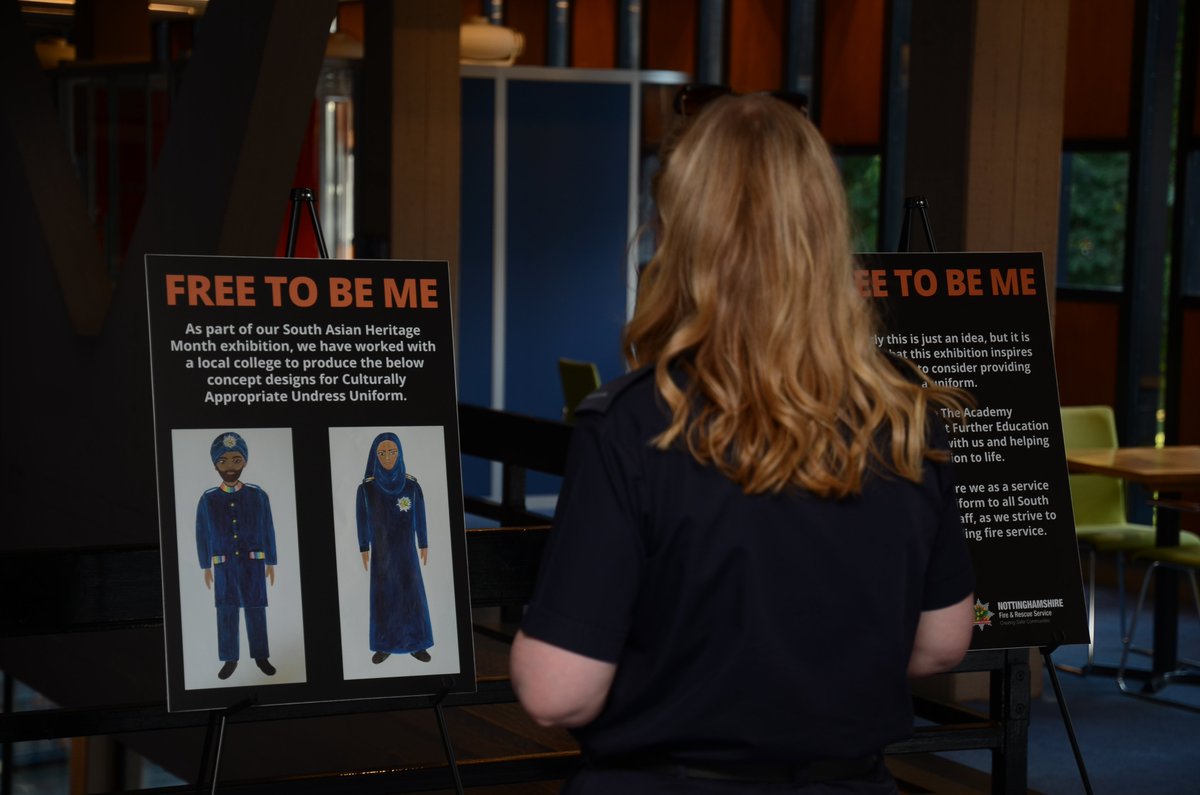 nottsfire's tweet image. We’re extremely pleased to have the @ATT_FECollege on board for our amazing #FreeToBeMe exhibition, celebrating @SAHM_UK 🎉

The learners have unleashed their creativity, designing culturally appropriate undress uniforms for our operational staff to wear at formal events.
