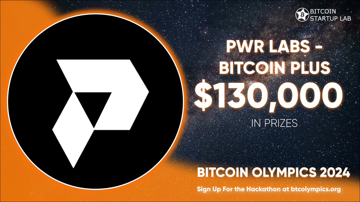 $130,000 in prizes from @pwrlabs! Huge thanks from the Bitcoin builders  ecosystem for your monumental contribution to the Bitcoin Olympics  Hackathon! Your leadership in funding not only fuels competition but  inspires a