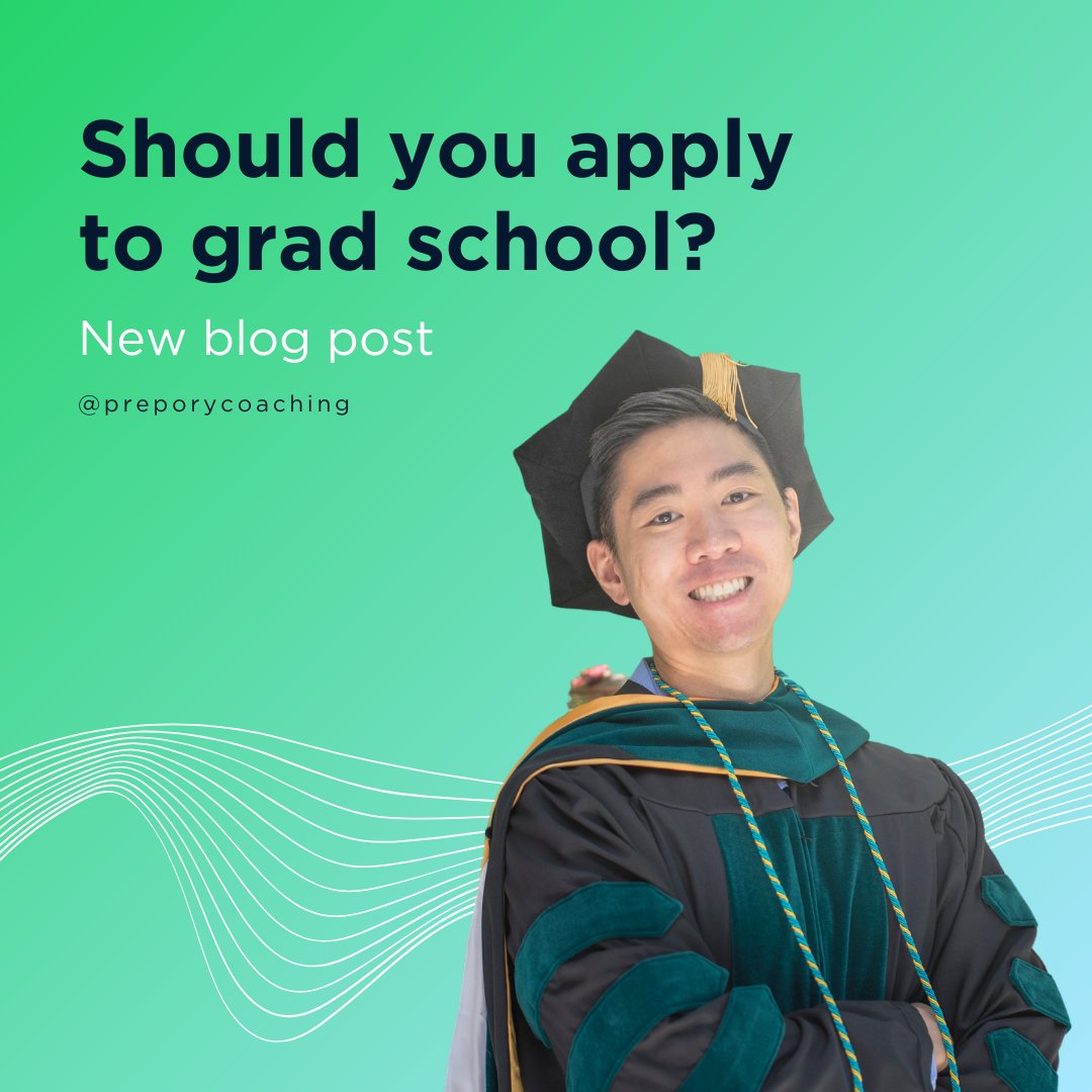 preporycoaching's tweet image. Wondering if grad school is your next move? We get it. 🤔 Our new post 'Should You Apply to Grad School?' breaks all the pros and cons down for you. 🎓 Read it here: hubs.la/Q02GDfP70