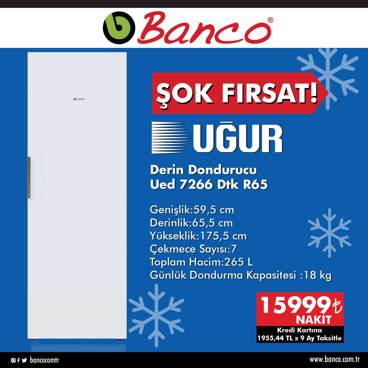 Bancocomtr's tweet photo. Fiyatları dondurduk!
Uğur ve Siemens Derin Dondurucularda Şok Fırsatlar Banco Mağazalarında ve https://t.co/uPkN3u7LHL adresinde sizleri bekliyor!
Fırsatları kaçırmamak takipte kalın📷
#banco #derindondurucu #uğur #siemens #şokfiyat #fırsatürün #kampanya https://t.co/y6jhvcPvuS