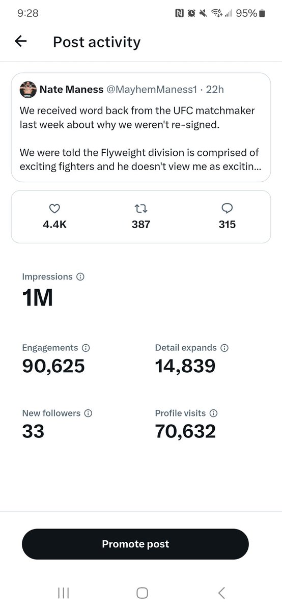 MayhemManess1's tweet photo. The @ufc has been in contact with us a couple different times since the post was put up. It's clearly making a difference and they don't like the light that has been casted on them. No trash talk. Just truth. @danawhite

Thank you guys for all the likes, shares and support 🙏 https://t.co/OdsFQekHbZ