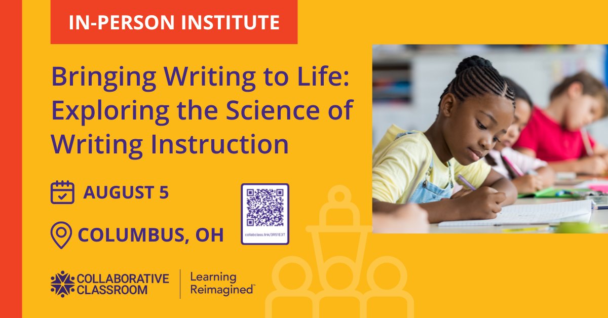 📣 Columbus, Ohio education professionals 📣 
Join us in-person as we unpack writing research and discuss the importance of teaching writing as a content area. 
Limited Seats Left! Register Today! 

Register here: lnkd.in/gn2qBh3q