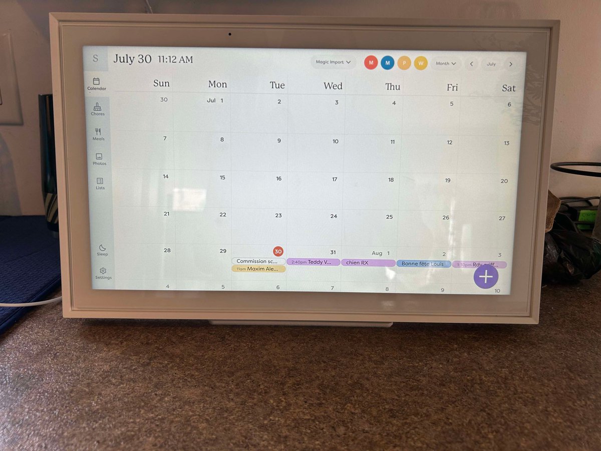 Day 1 with <a href="/skylightframe/">Skylight Frame</a> Calendar. 

Let's see if it's a life changer in a few weeks. My wife already loves it.

FIY: If you are looking to buy one. Let me know, and I will give you a $20 discount.