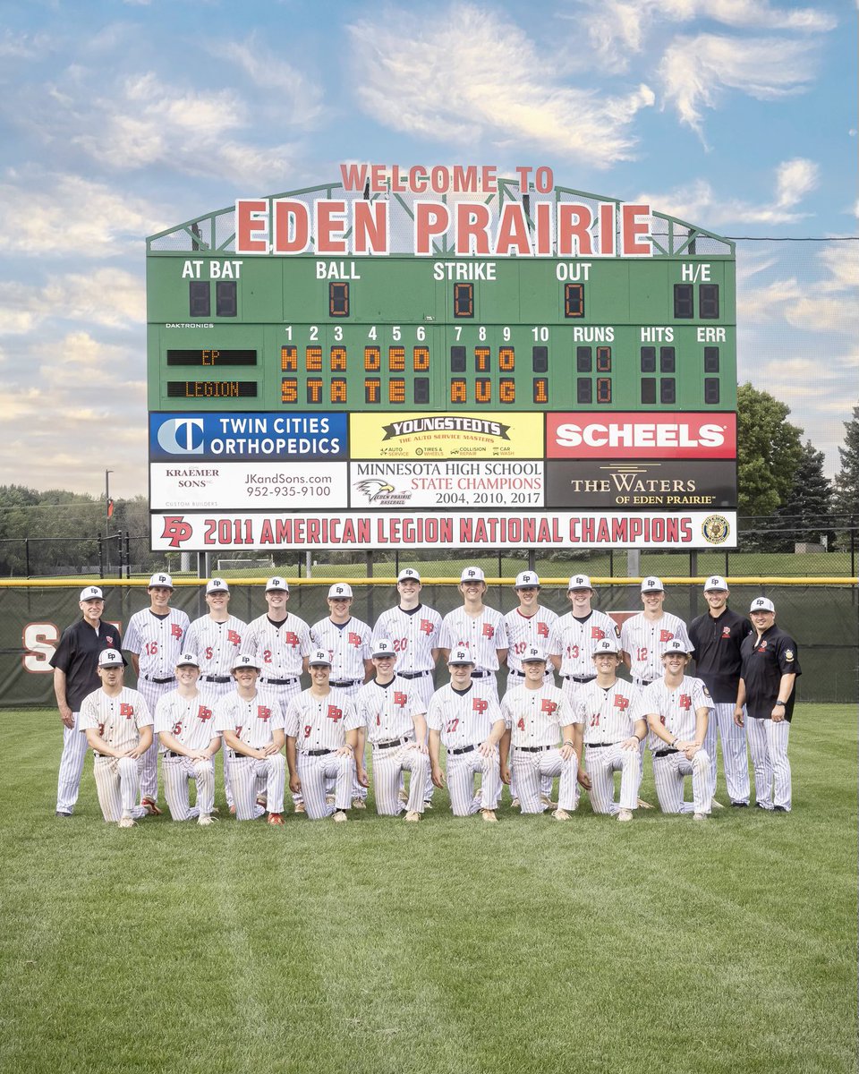Two more days until Game 1 of the State Tourney! We face Duluth on Thursday at 3:30 pm and host team Maple Grove right after at 6 pm! All games at Gleason Fields in Maple Grove!
#letshangabanner #goeagles <a href="/BaseballEP/">EP Baseball</a>
