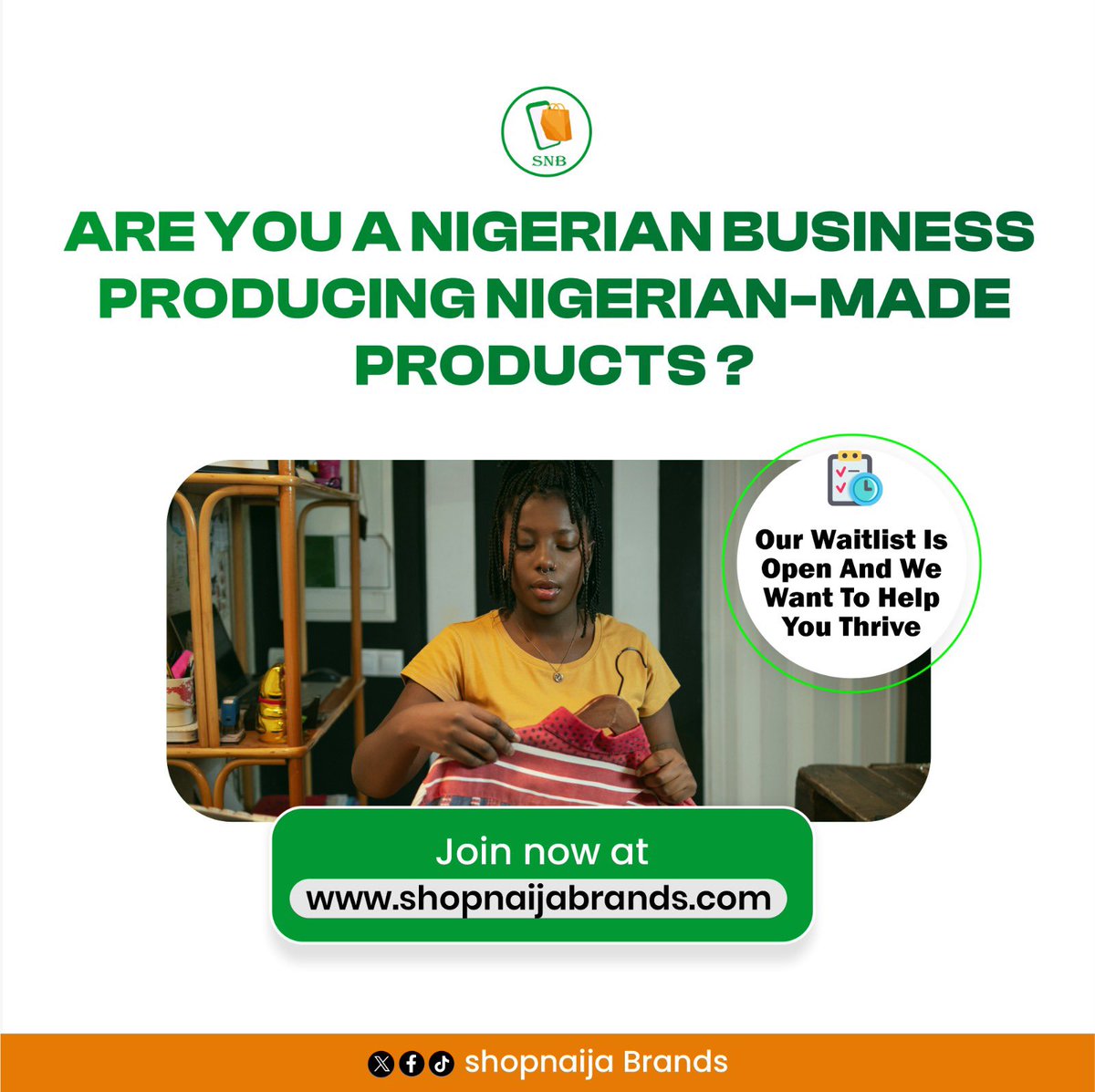Please RT for small Nigerian businesses on your TL.

The link is also in my BIO - to avoid story.

Good luck to all Nigerian businesses. 

God bless our small businesses because a stronger local economy depends on the backbone of small businesses in Nigeria.